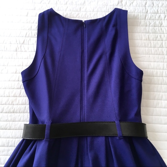 Theory Ardi Blue A-line Dress Sz 8 - Belted - Picture 8 of 8